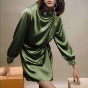 Zara Dark Green Mini Dress